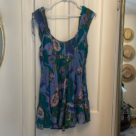 Free People Vernon Mini Dress in River Combo - Picture 8 of 11